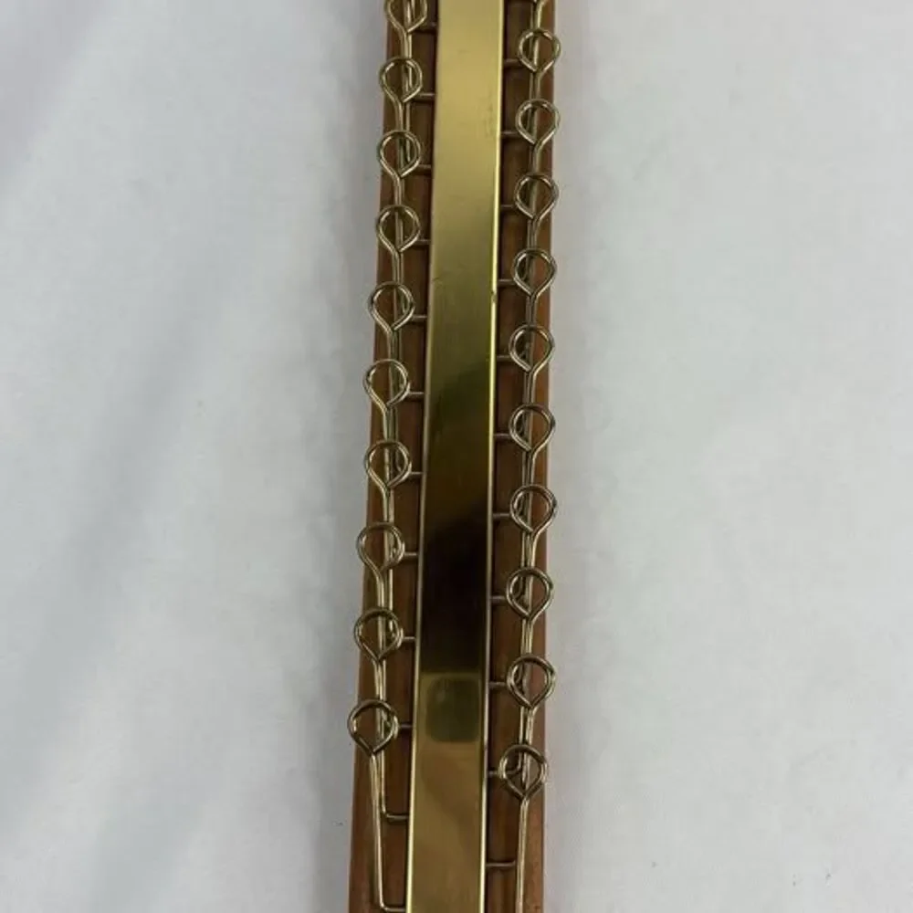 Vintage Wood Metal Wall Mount 36 Hook Tie Rack Belt Scarf Organizer